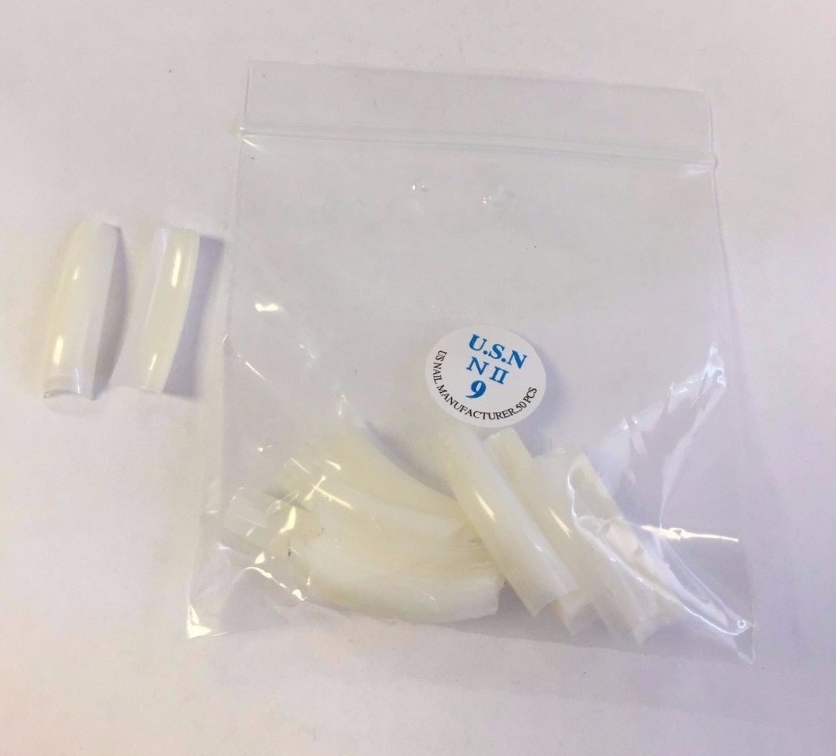 Made in USA U.S.N Nail Tips Size 9 Assorted Choice (50 Tips/ bag)