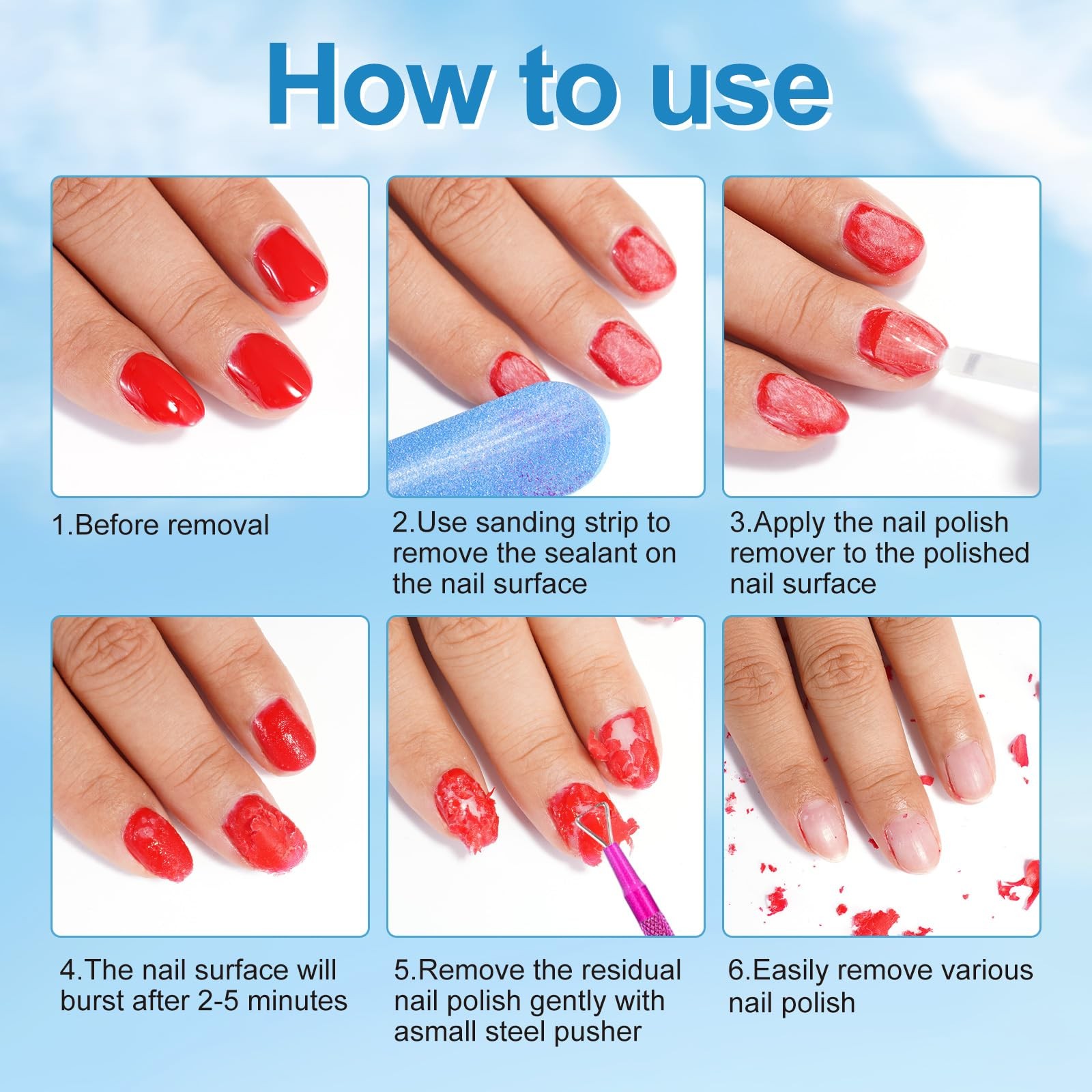 Gel Nail Polish Remover, Remover for Nails, 0.5 Fl Oz (Pack of 1)
