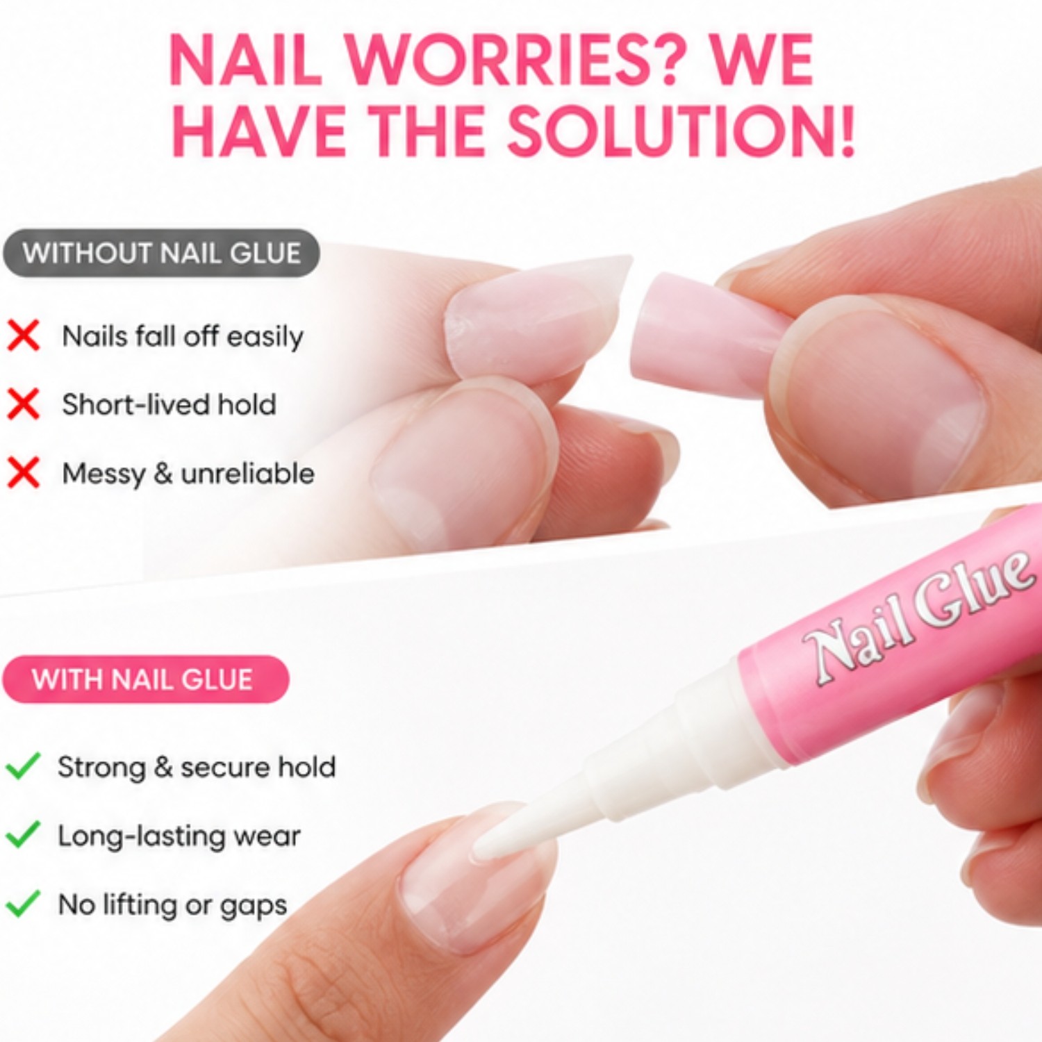 False Nail Glue 10x 2g Bottles Extra Strong Fake False Nail Glue Nail Art