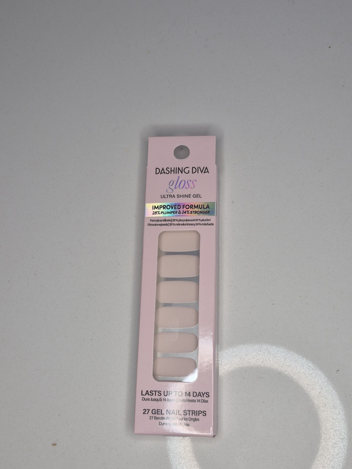 DASHING DIVA Gloss Ultra Shine Gel Color 27 Nail Strips Pastel Pink Y29L1