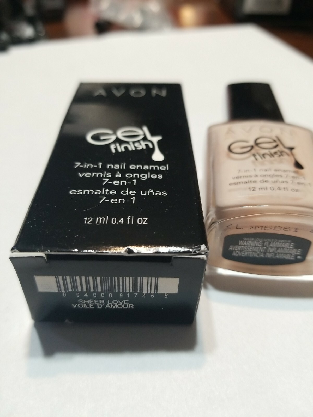 AVON Gel Finish 7-in-1 Nail Enamel ~ SHEER LOVE ~ NEW in BOX