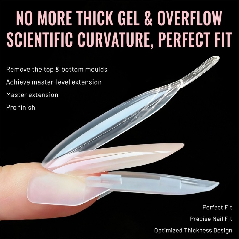Strong ABS Rockets Sandwiches Shape Nail Extension Forms 120Pcs Smooth Surfaces