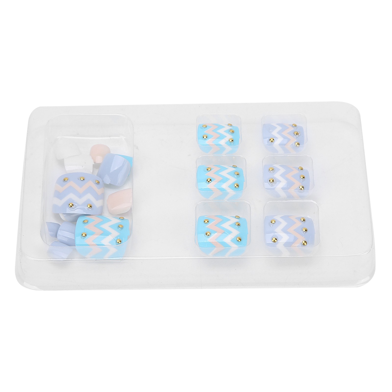 24pcs Fake Toe Nails Charming Design For Parties & Weddings Excellent