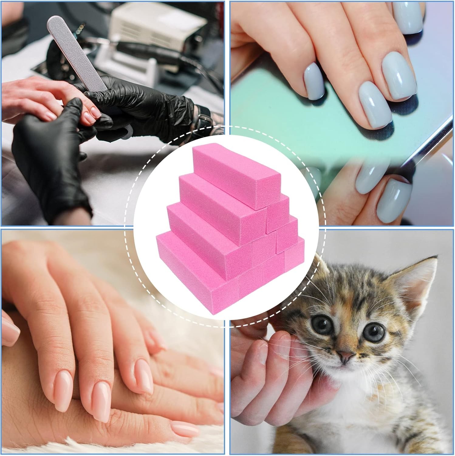 Nail Buffer Blo for Acrylic and Natural Nails, 4 Sided Sanding Buffers