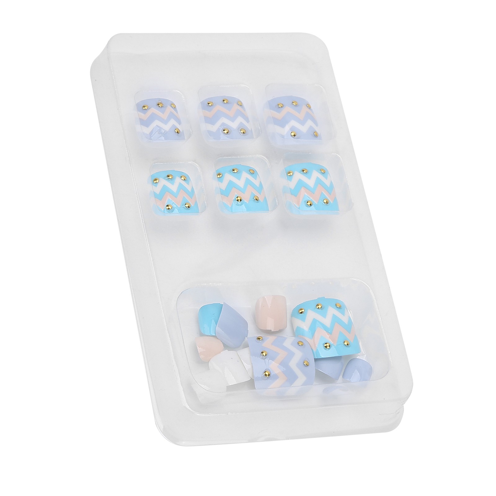 24pcs Fake Toe Nails Charming Design For Parties & Weddings Excellent