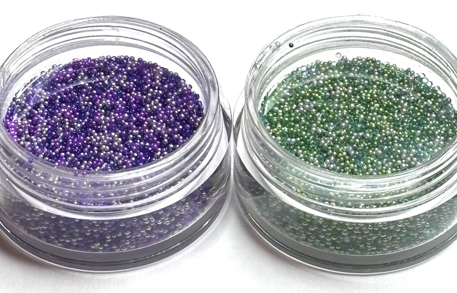 2 LOT – Avon Sprinkle Nails Decorations PURPLE & GREEN Confetti 3D Nail Art NEW!