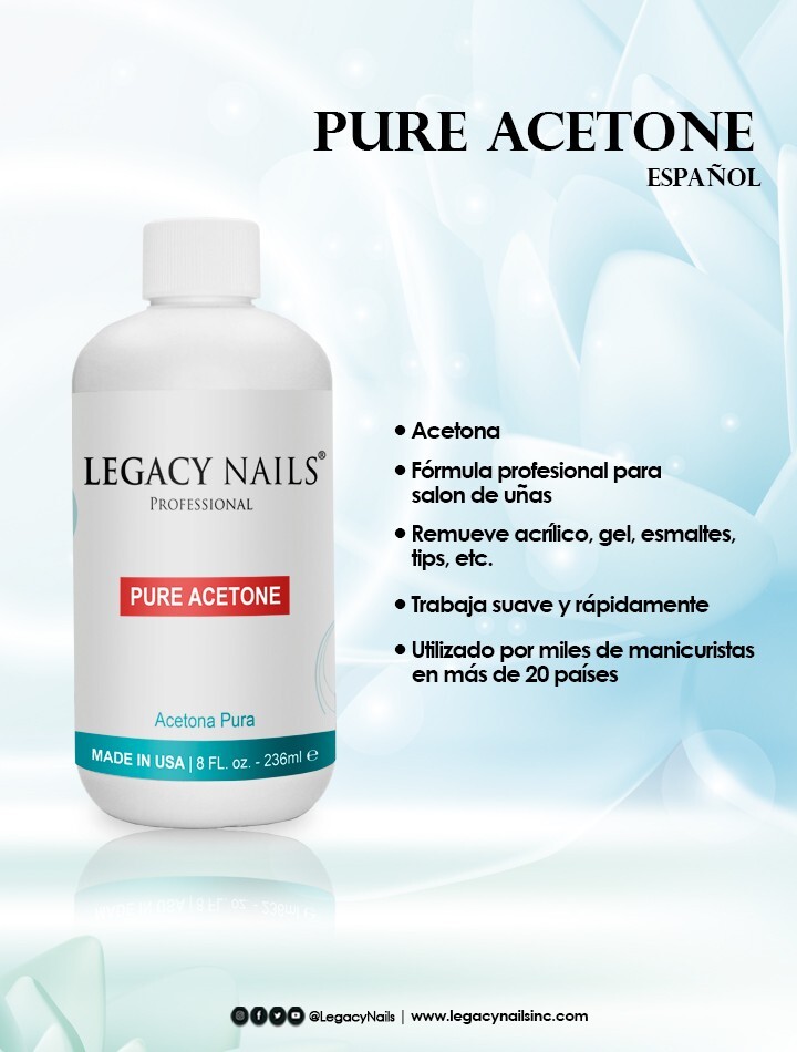 Pure Acetone 8oz – Legacy Nails