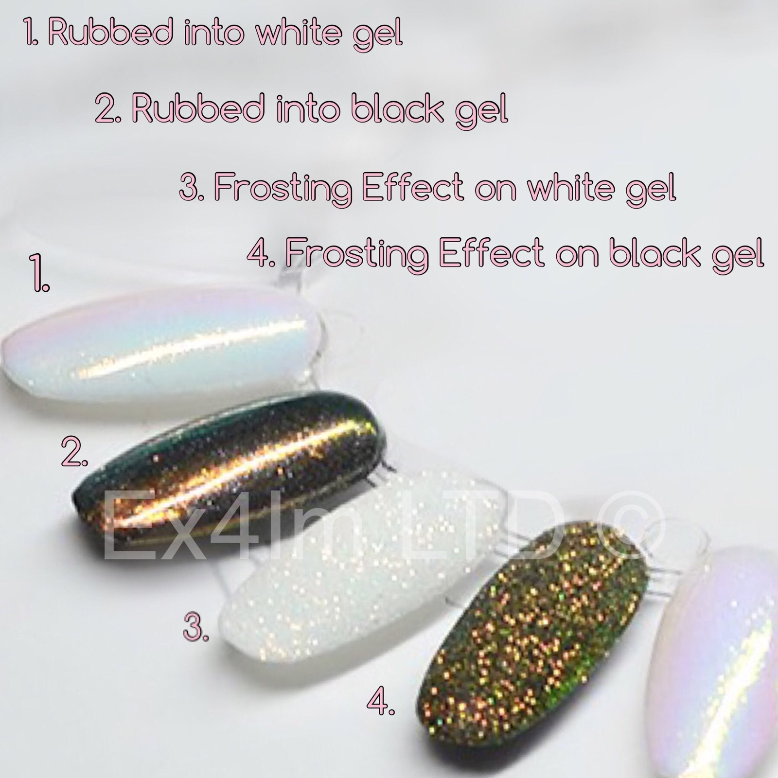 Mermaid Effect Nail Powder 5g + Brush Iridescent Dust Trend Glitter Mirror UK