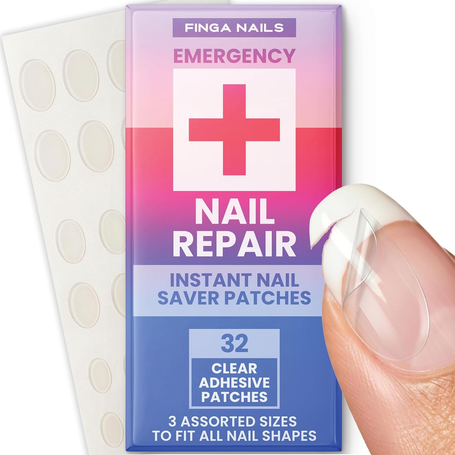 Nail Repair Patches – Clear Self-Adhesive Broken Nail Patches for Broken Fingern