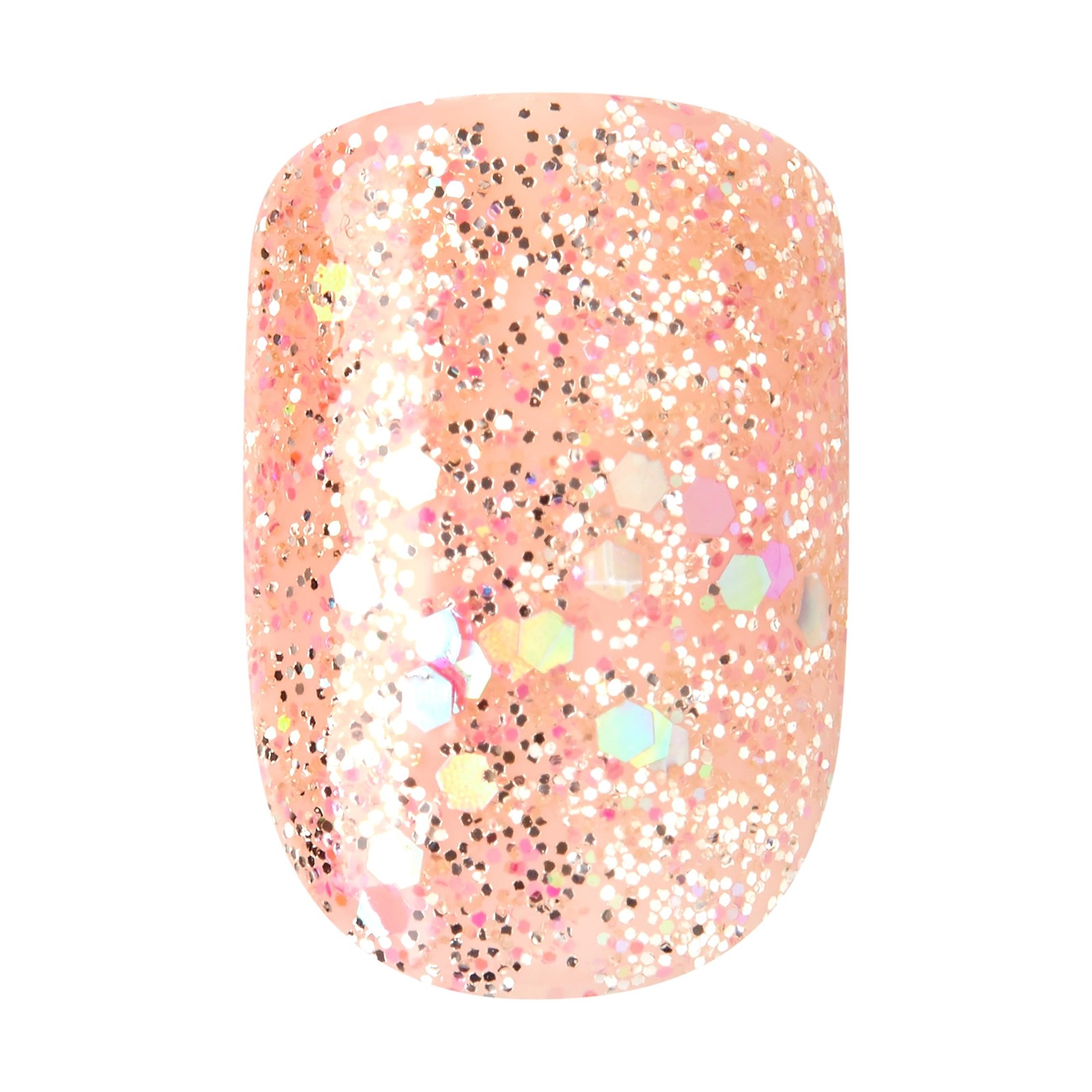 KISS No Glue Mani Press On Nails, Design, ‘Just a Dream’, Pink, Short Size, S…