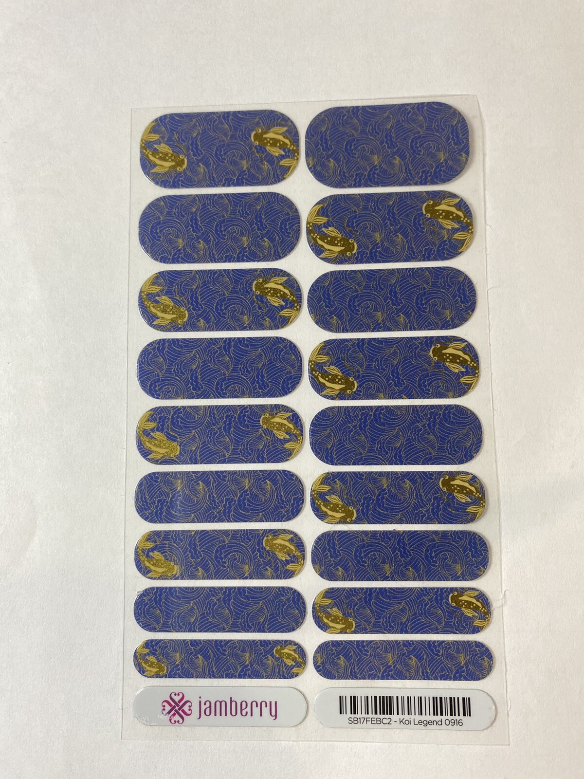 Jamberry StyleBox Exclusive Koi Legend Nail Wrap – Full Sheet