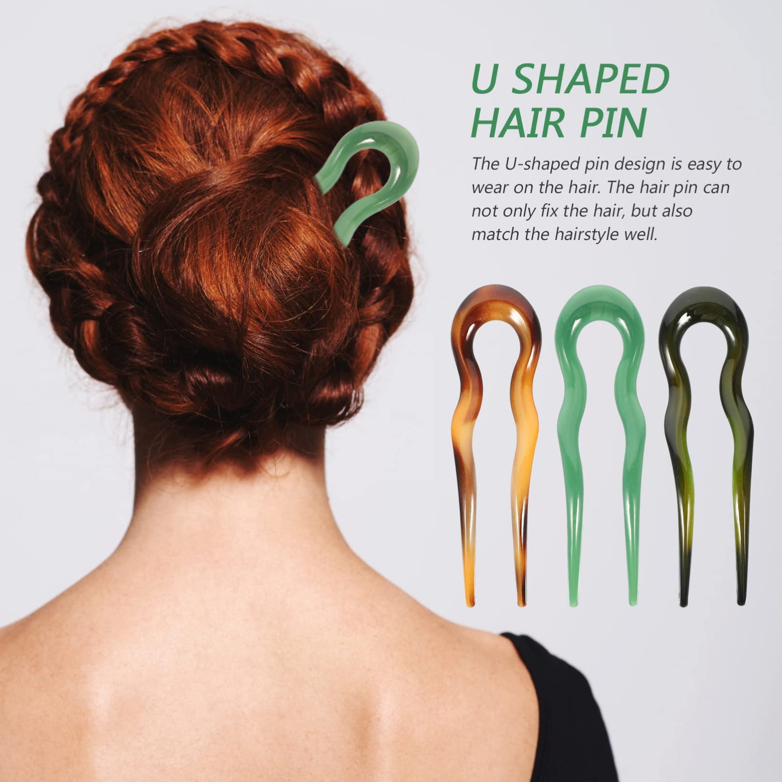 LALAFINA 3pcs French Hair Pin U Shaped Hairpin 1 Count (Pack of 1), style 1