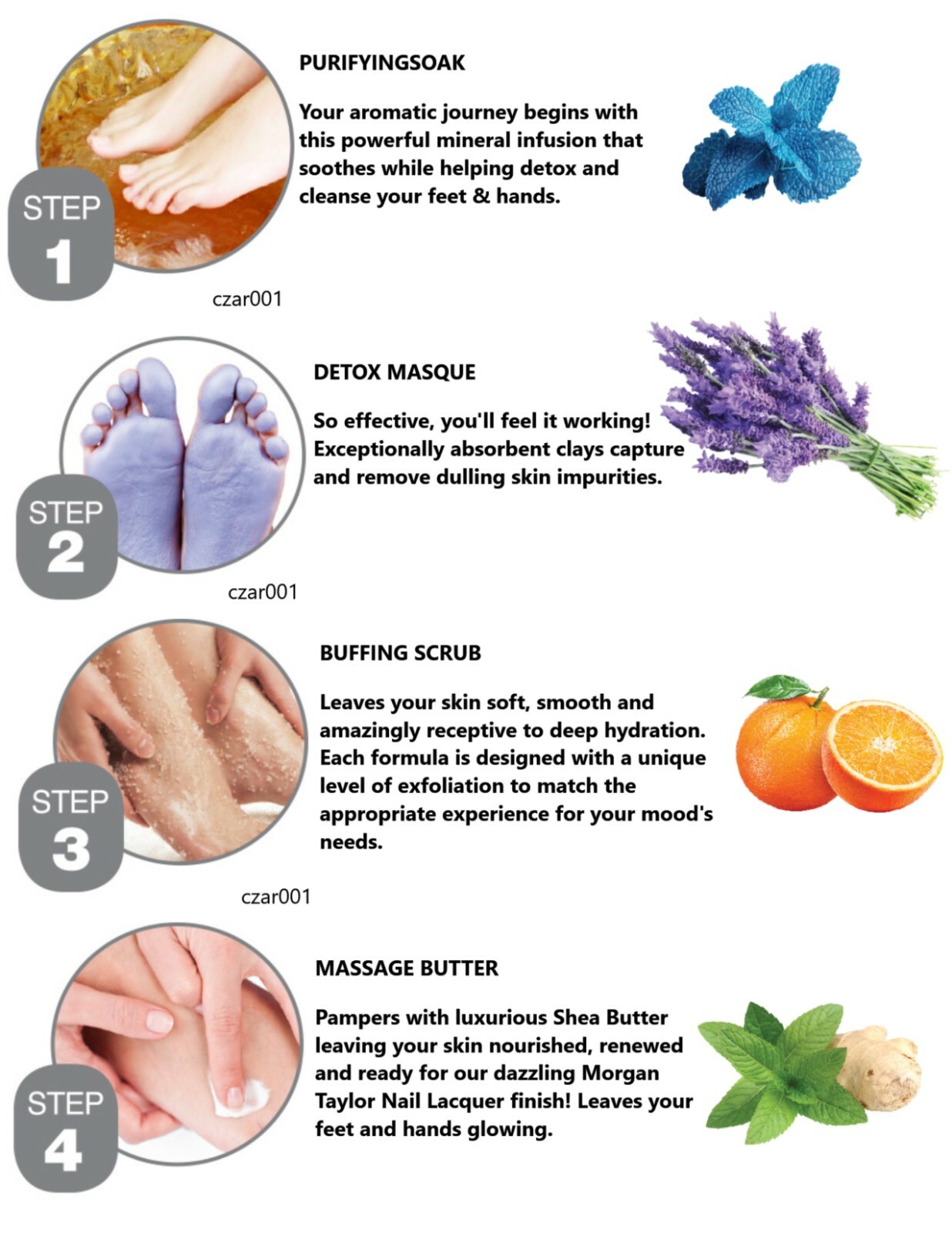 Bare Luxury by Morgan Taylor 4 Step Pedicure -8 Oz. Net Wt Each Jar- Your Choice