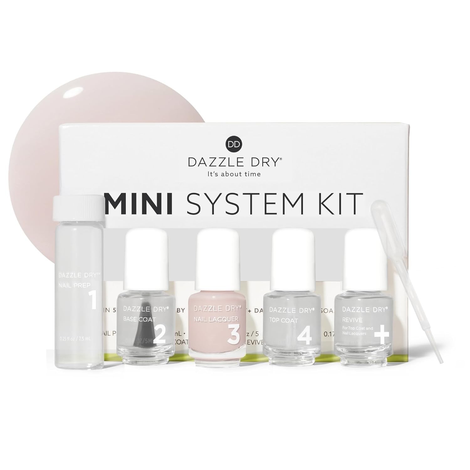 Mini Kit 4 Step System – Touch of Love, a pale chalky pink. Semi-sheer cream….
