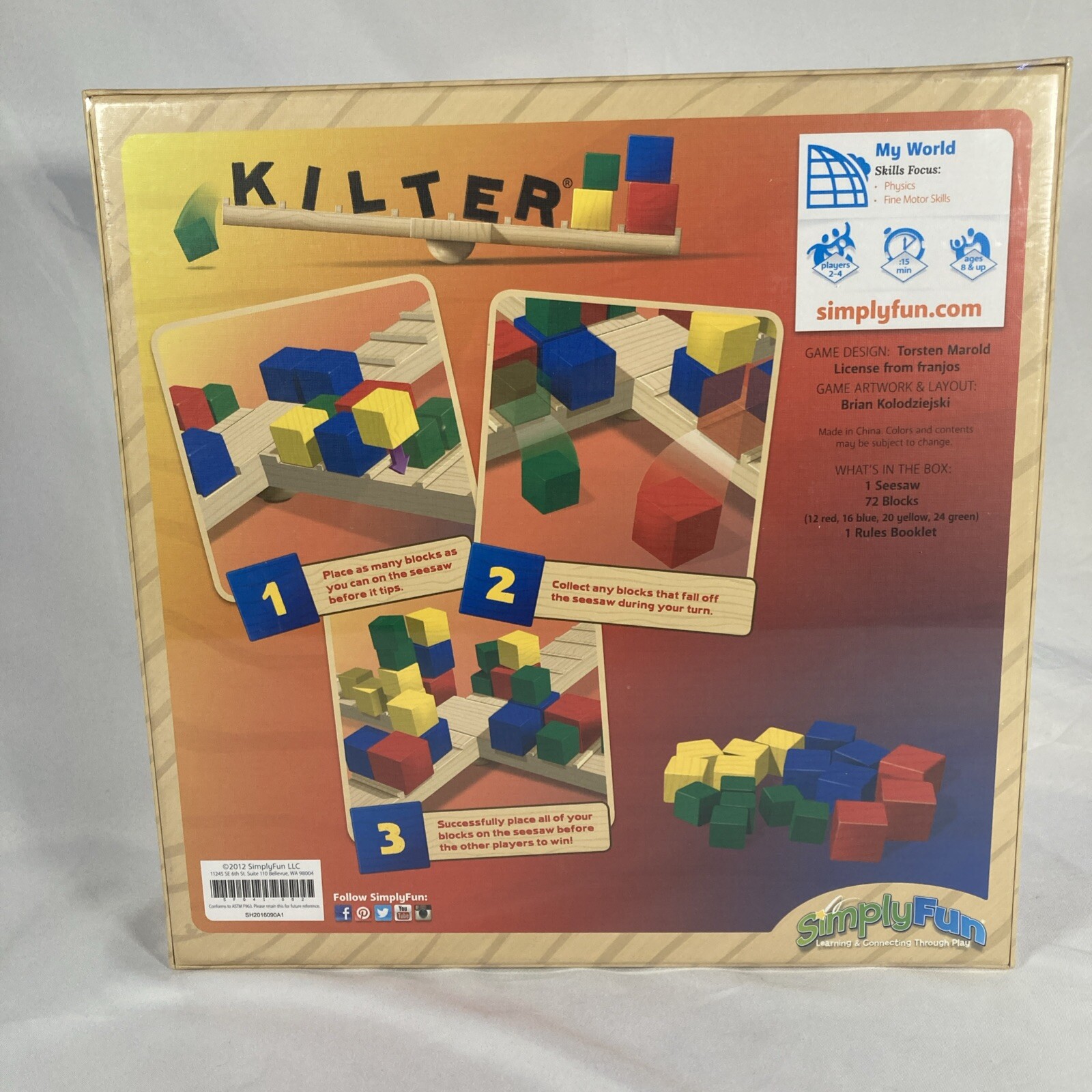 SimplyFun Kilter The Educational Game of Levers & Motion Family Game Dexterity