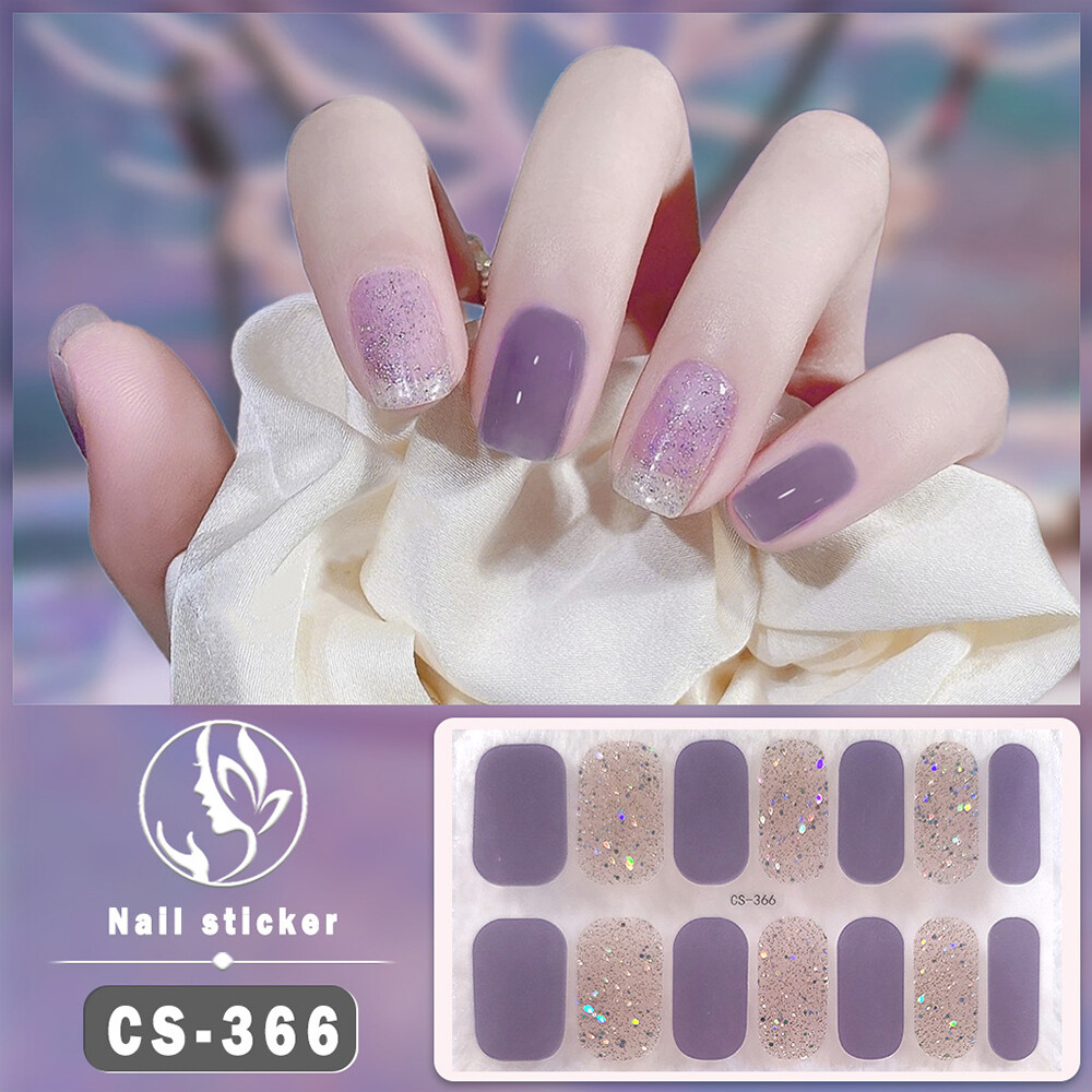 Full Size Nail Wraps Stickers Polish Toe Manicure Art Self Stick Decor 3D Decal