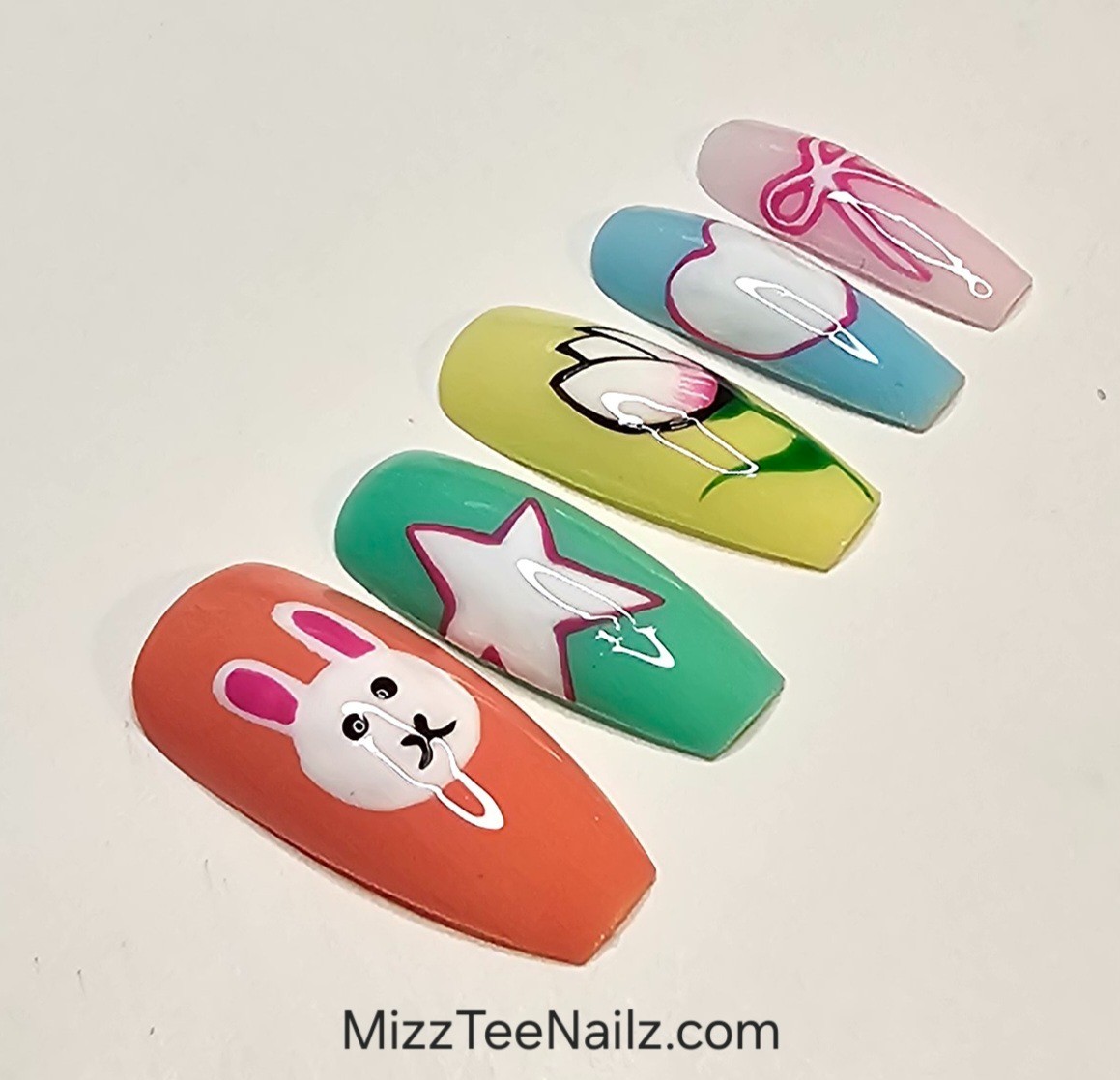 Press-On Nail Set #54: 2000’s Spring