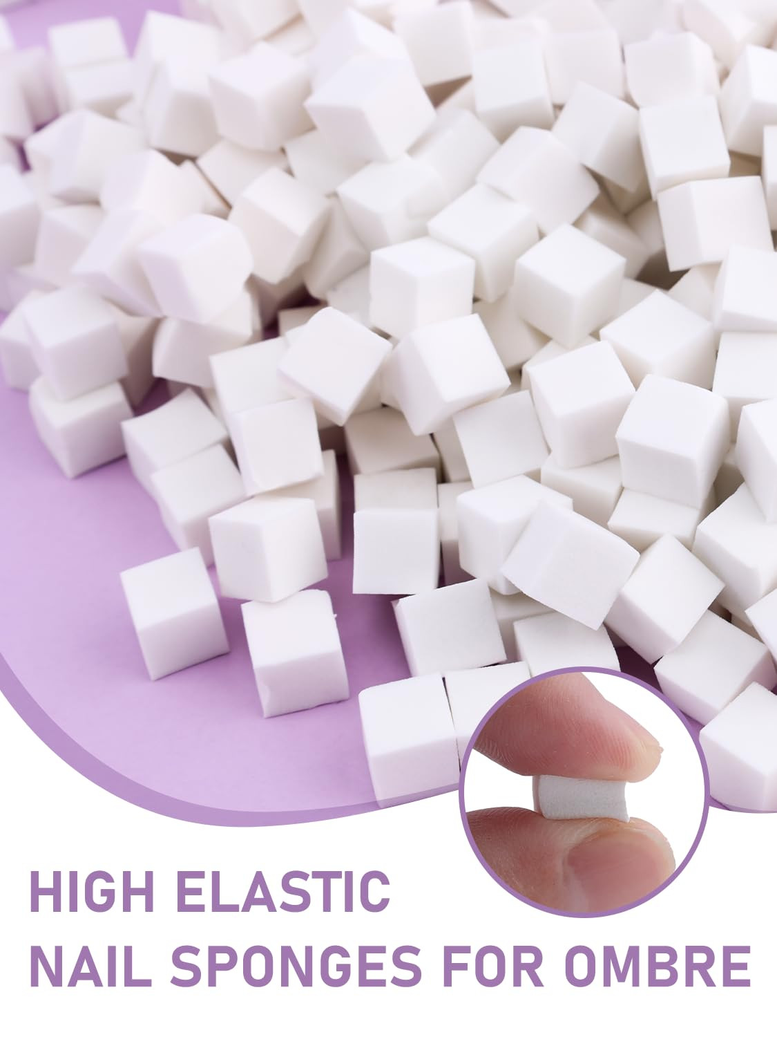 200PCS Nail Art Sponges Set Nail Tech Supplies Accessories Kit Design Tools wit