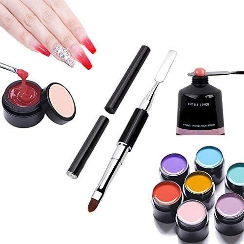 Dual-Ended Polygel Brush Picker Tool Stainless Steel for Gel Nail Extensions