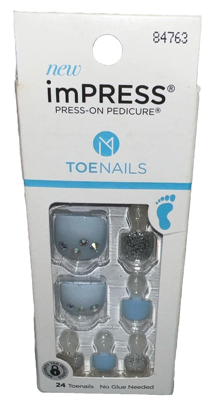 Kiss Impress Press On Pedicure Toenails #84763 Miami Heat (New/Sealed/See Photos