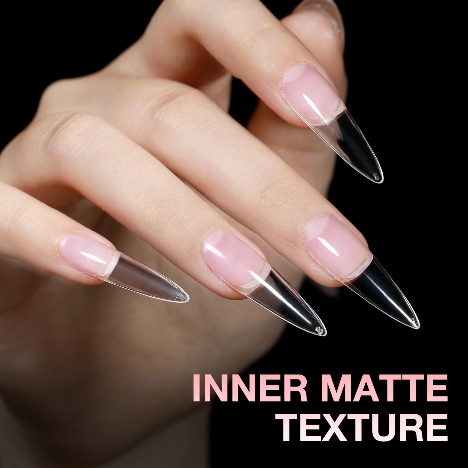 BEAUTPAL Long Stiletto Tips 510pcs Almond Press on Nails Pre-shape Almond Nai…