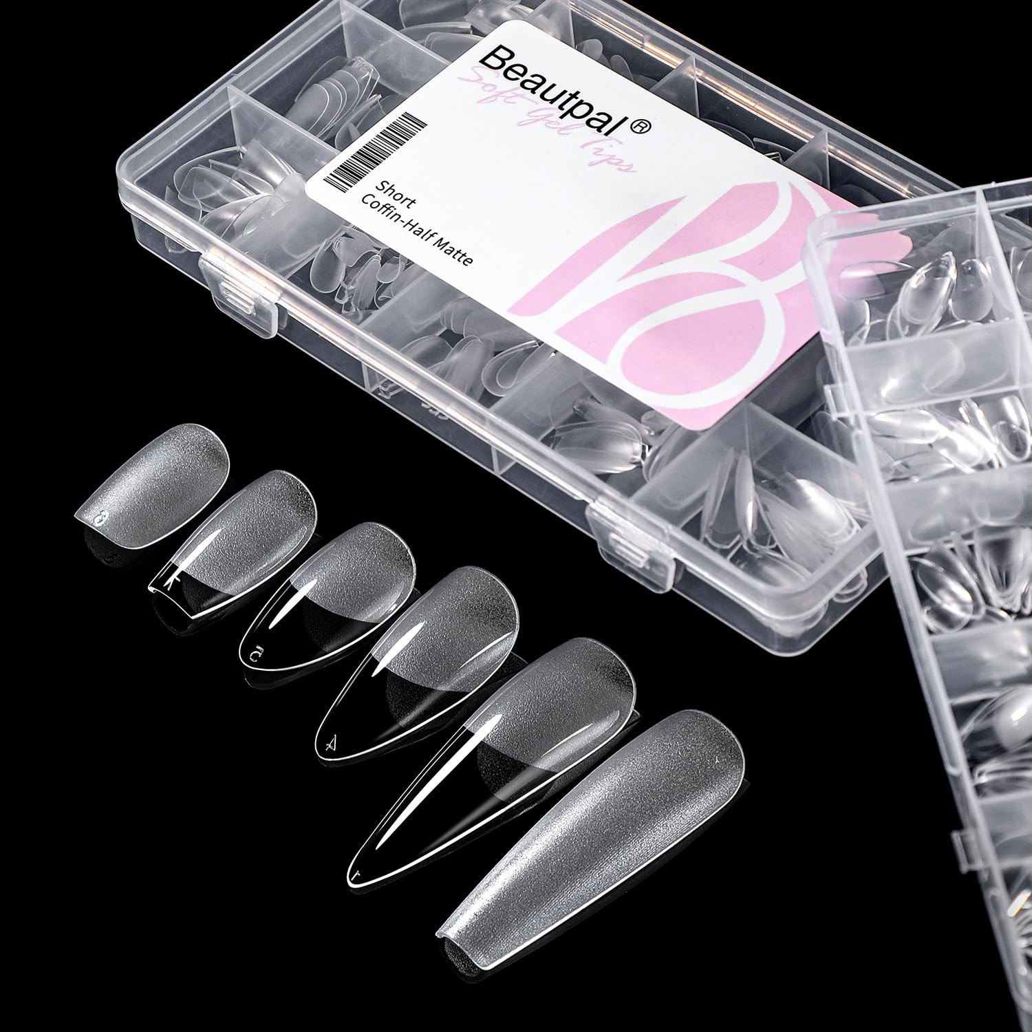 BEAUTPAL Long Stiletto Tips 510pcs Almond Press on Nails Pre-shape Almond Nai…