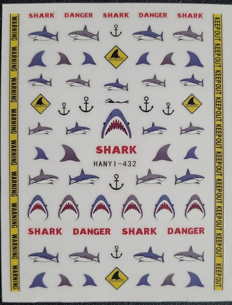 Shark Nail Art Stickers