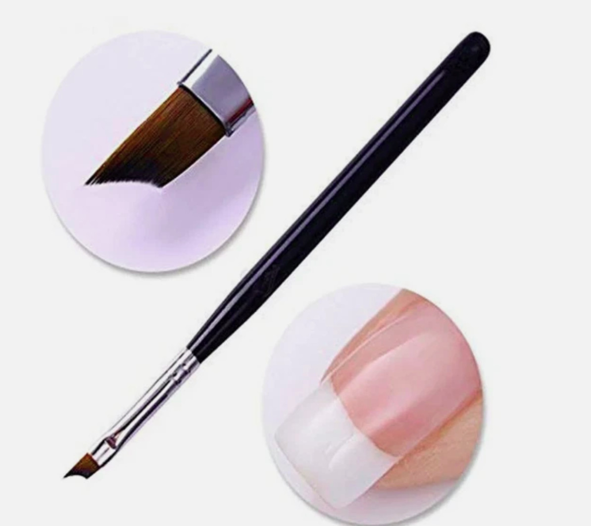 Drawing Brush Nail Art Tool Smile Half Moon Shape French Nail Painting UV Gel UK