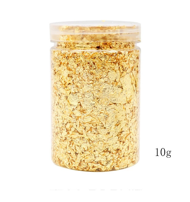 10X Gold/Silver/Red Foil Luxury Resin Decoration Paper Handicrafts Flake Art