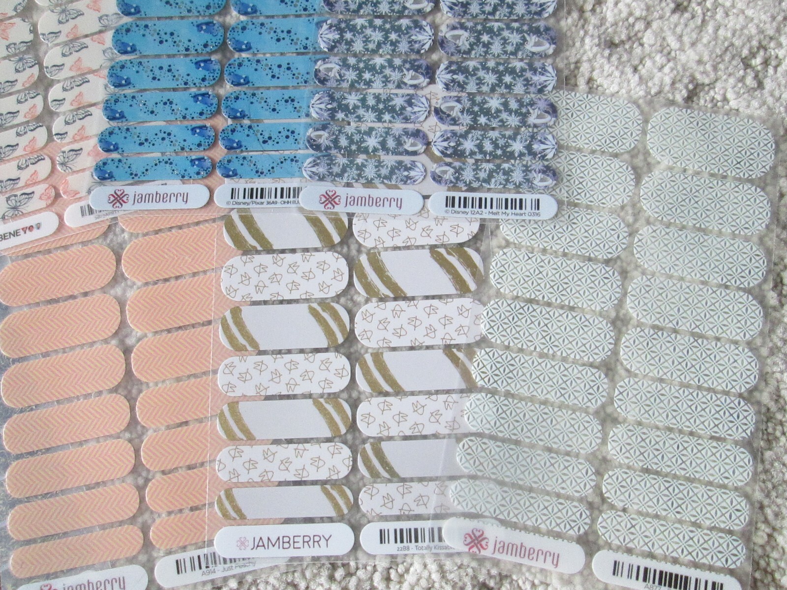 Jamberry Huge Nail 112 Half Sheets/ 10 Full Size/ Petite Juniors/ Tools/Partials