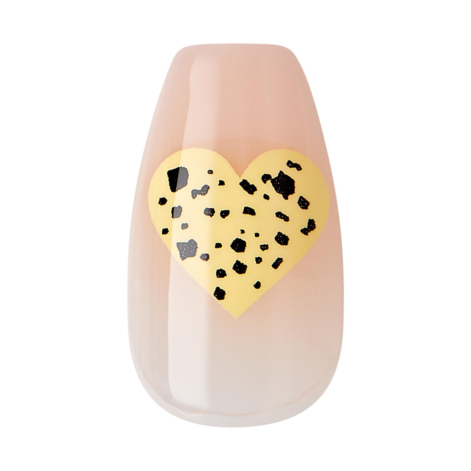KISS imPRESS No Glue Mani 30 Pcs Press On Nails, Heart Design, Medium Size