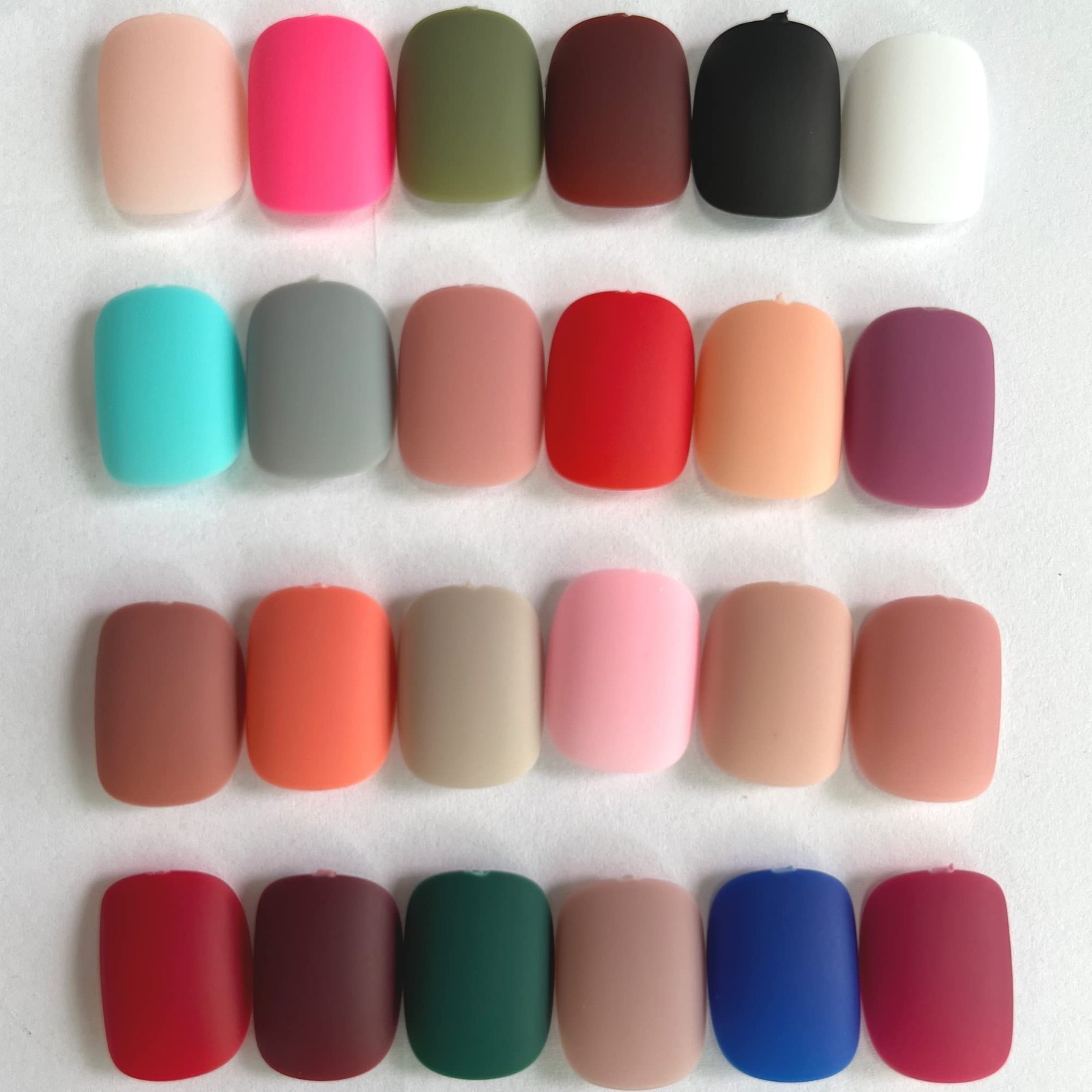 576pcs Matte Press-On Nails – Full Cover Acrylic False Nail Tips for Women & Gir