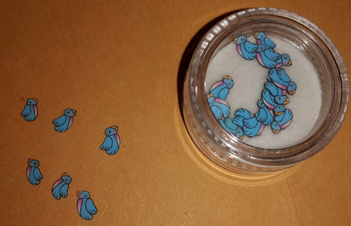 Supernail Bluebird blue birds love bird 20 count Nail art 239003