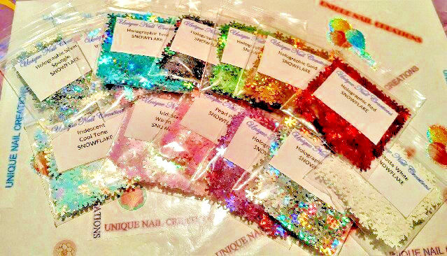 SNOWFLAKE SHAPE GLITTER~U CHOOSE~Nail•Acrylic•Gel•Body Art•Face•Festival•Crafts