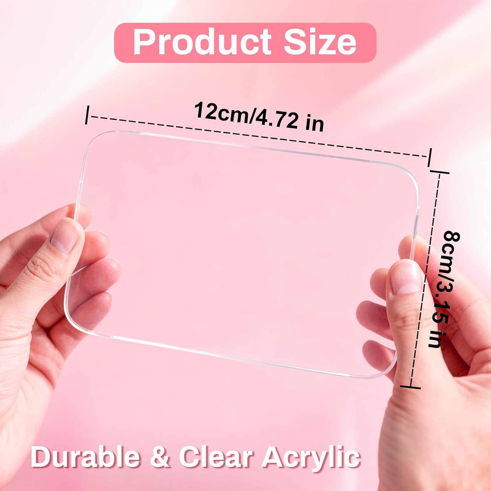 Acrylic Transparent Gel Nail Polish Mixing Plate Palette for Gel Polish Nail