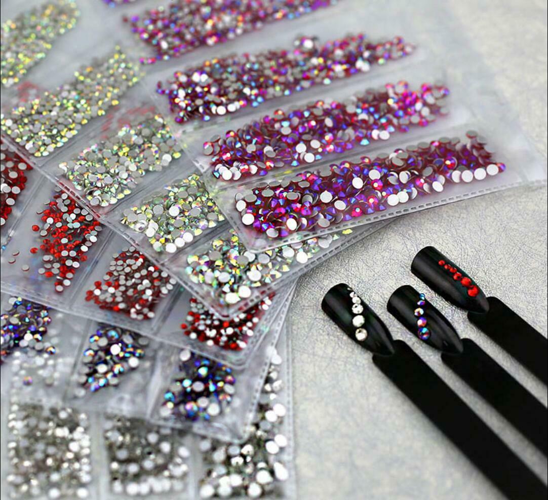 Partition-size 1440pcs Nail Art Rhinestones Crystals Strass For Nails Decoration