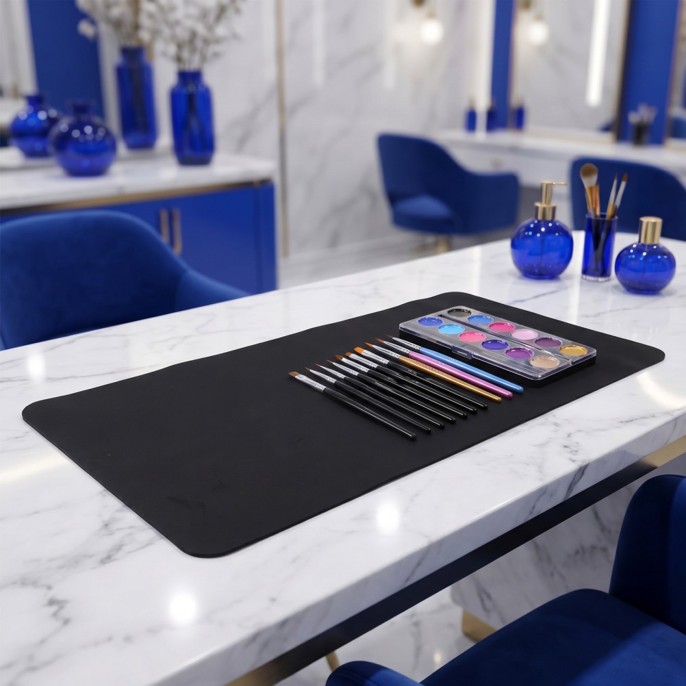 Nail Table Mat: Waterproof and Stain-Resistant Rubber Manicure Pad – Washable