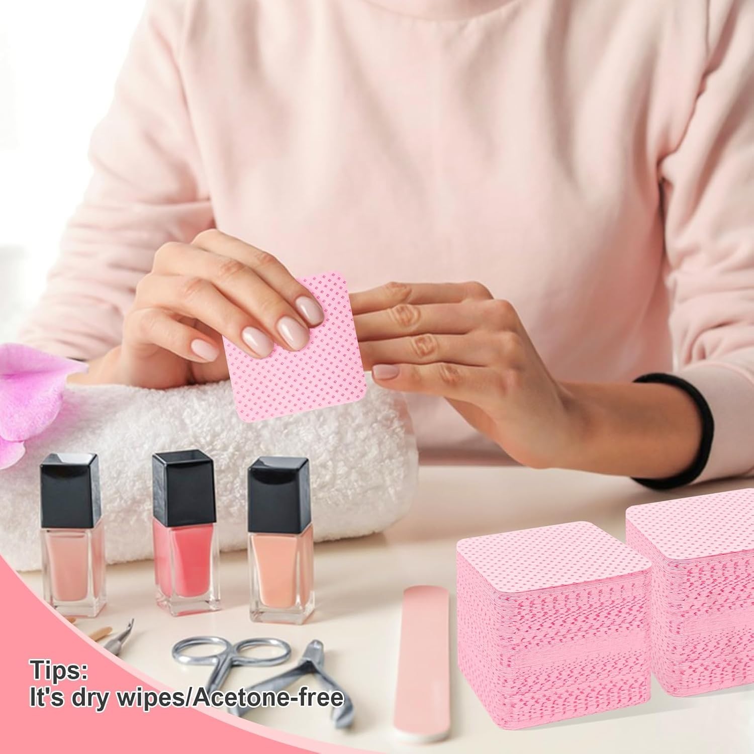 Non-Toxic 540 Lint-Free Nail Wipes – Ideal for Polish & Eyelash Extensions