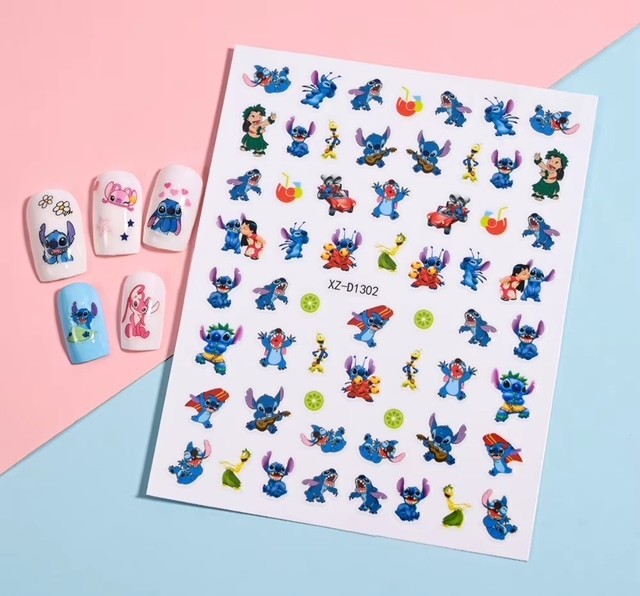 Nail Art Stickers !! ASSORTED LILO & STITCH CHARACTERS XZ-D1302