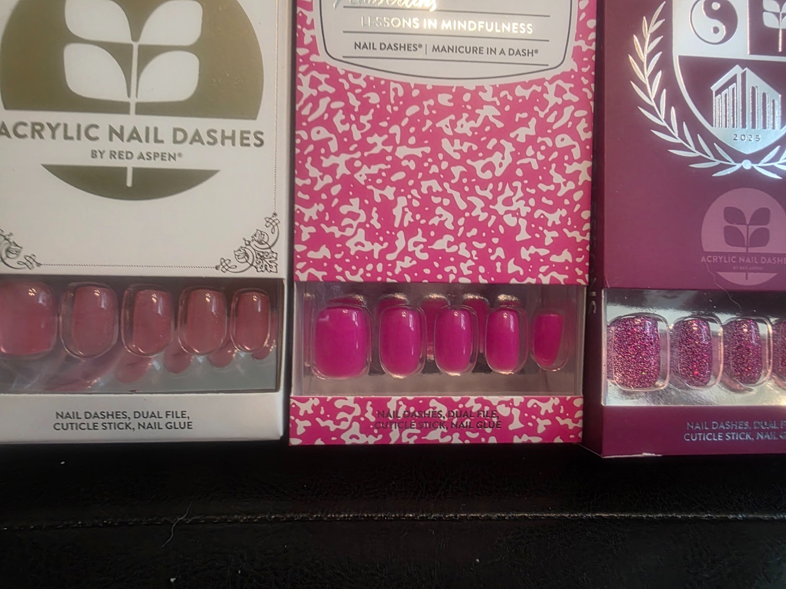 Red Aspen Press On Nails BUNDLE in Pink/Purple Acrylics-Eliette, Amberlin, Ellie