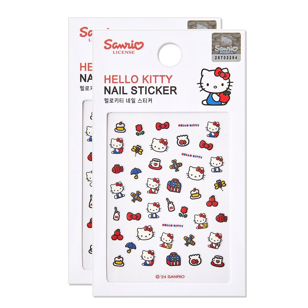 Hello Kitty Nail Stickers Set – 2 Sheets | Retro Kawaii Nail Art Sanrio Korea