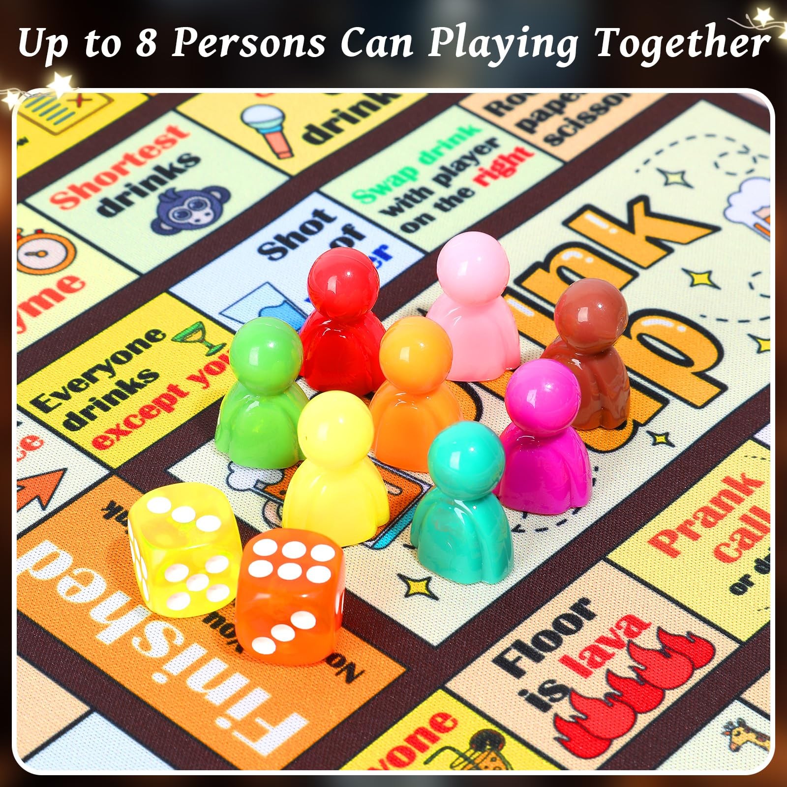 Lonfliness Drinking Board Games for Adults Funny 15 x 11 inches, Multicolored