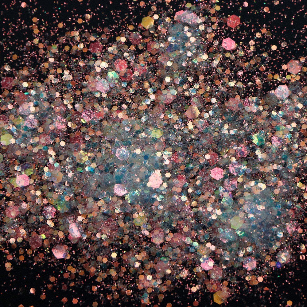 Unicorn Mermaid PIXEL NAIL SEQUINS CHUNKY GLITTER POWDER Effect AB Mix Sizes