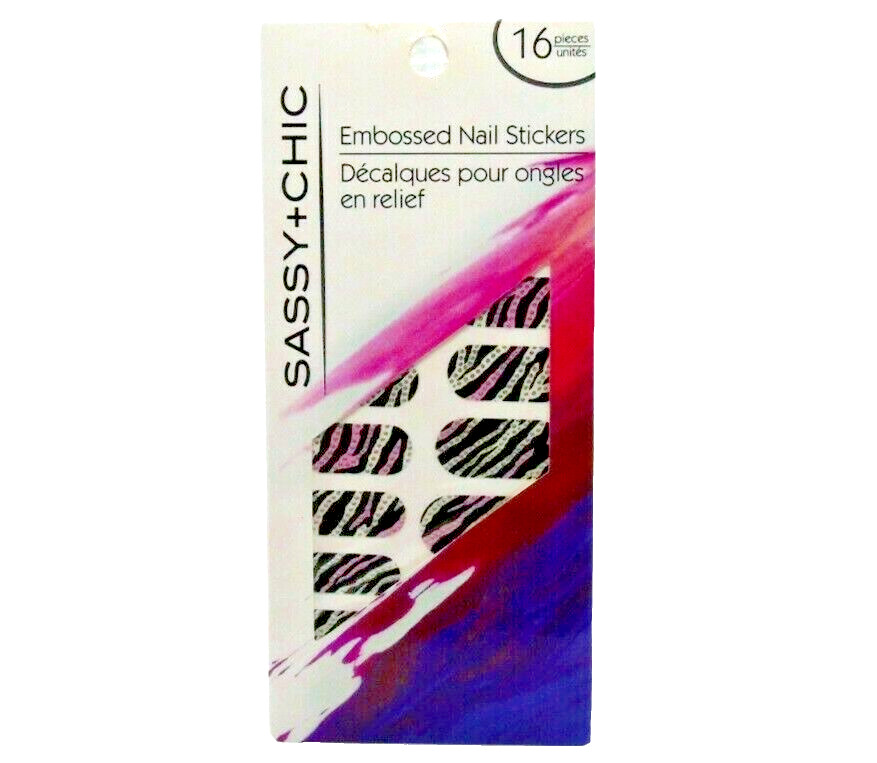 Nail Wraps Stickers Strips At Home Manicure Kit Animal Print Foil 3D Crystals