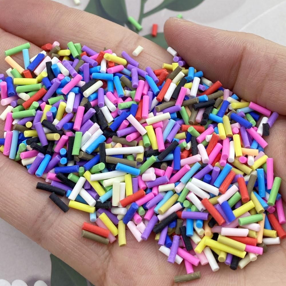 Jmassyang 200g Resin Fake Sprinkles Polymer Clay Sprinkles Fake Candy Slices …