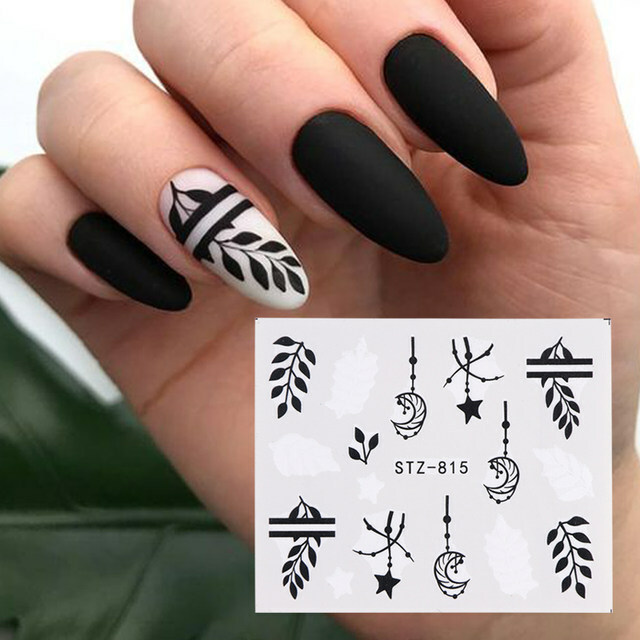 Nail Art Water Transfer Sticker Flower Leaves Butterfly Flamingo Bird Decals