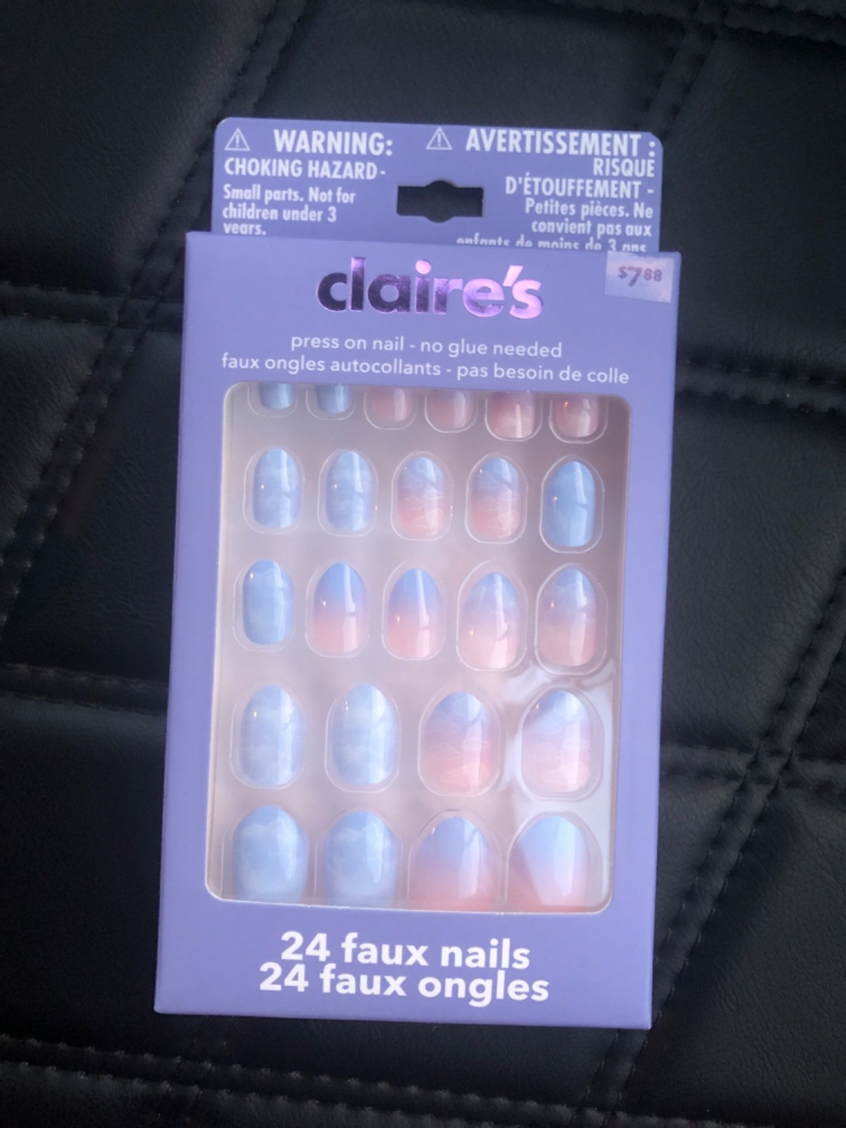 Lot Of 5 Claire’s Press On Nails For Girls 24 Total NIB