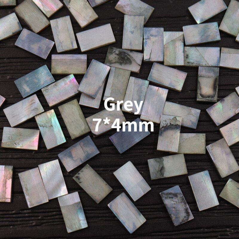 10pcs 7*4mm Mini Nature Abalone Shell Inlay Rectangle Craft Nail Art Jewelry