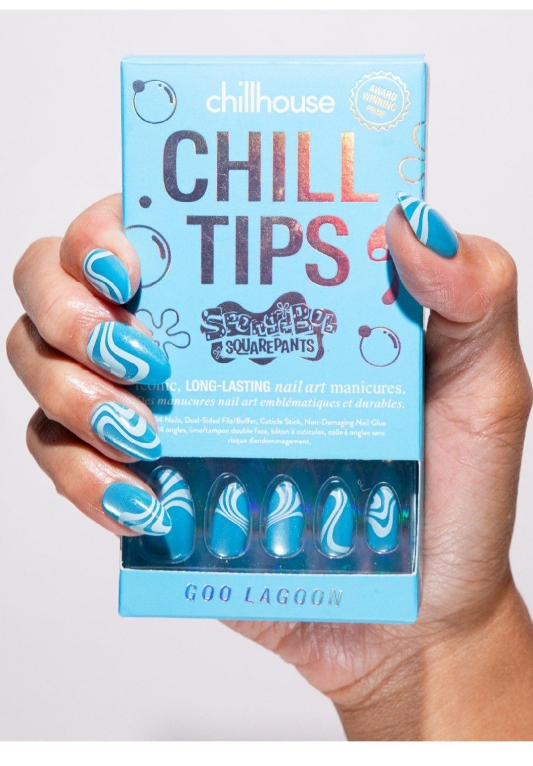 Chillhouse SpongeBob SquarePants Chill Tips Press On Nails – 3 Pack