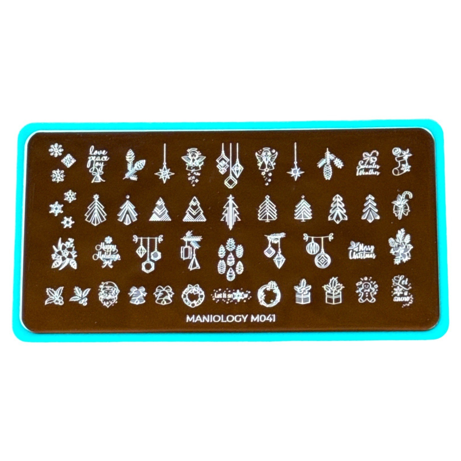 Maniology Nail Stamping Plate Set M041 M042 Christmas New Year Holiday Winter